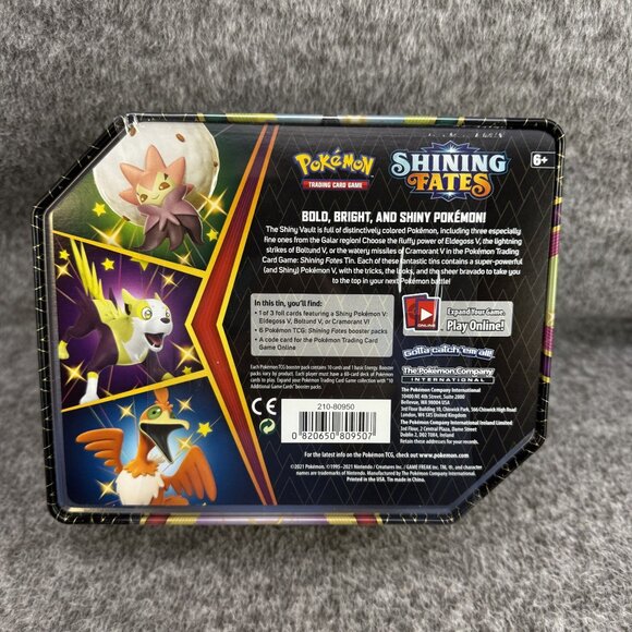 ✅Pokemon TCG Shining Fates Eldegoss V Tin Collectible NEW Foil Card Booster Pack - Picture 2 of 2